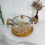 قابلمه پیرکس 3/5 دسته چوبی - تصویر 2