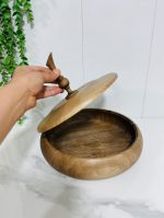 آجیل خوری درب دار چوب گردو - تصویر 3