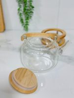 قوری پیرکس دسته چوبی ۱۵۰۰ml - تصویر 5