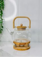 قوری پیرکس دسته چوبی ۱۵۰۰ml