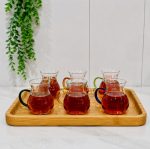 فنجان کمرباریک دسته رنگی