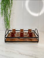 سینی پذیرایی چوب فلز