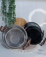 آبکش دسته چوبی استیل - تصویر 2